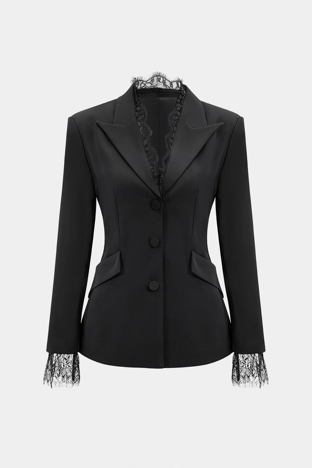 Agnes | Marynarka damska z koronkowymi detalami na mankietach, elegancka stylowa