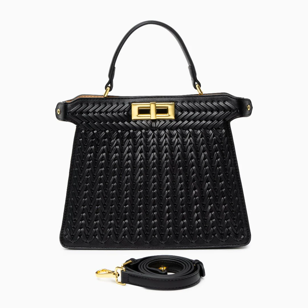 Alexandra | Torebka damska pleciona z rączką i zapięciem elegancka stylowa - Image 18