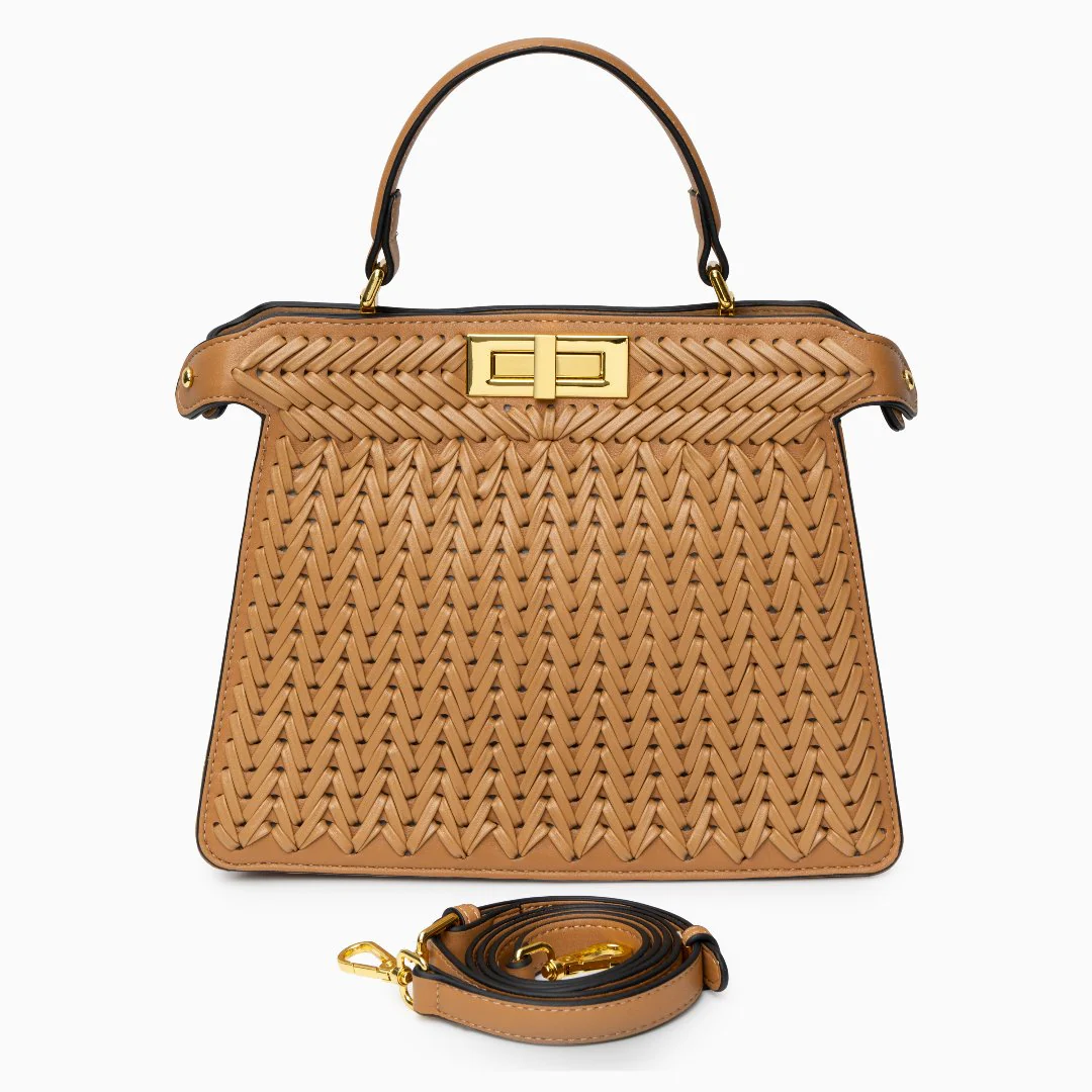 Alexandra | Torebka damska pleciona z rączką i zapięciem elegancka stylowa - Image 7