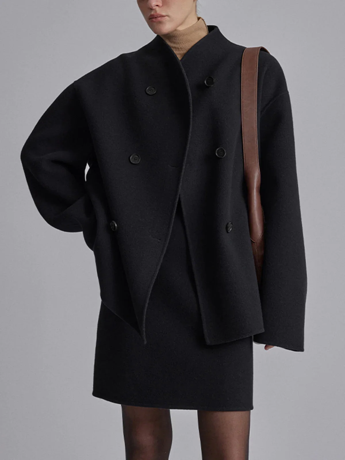 Bailey | Oversized damski płaszcz koszulowy - Image 9