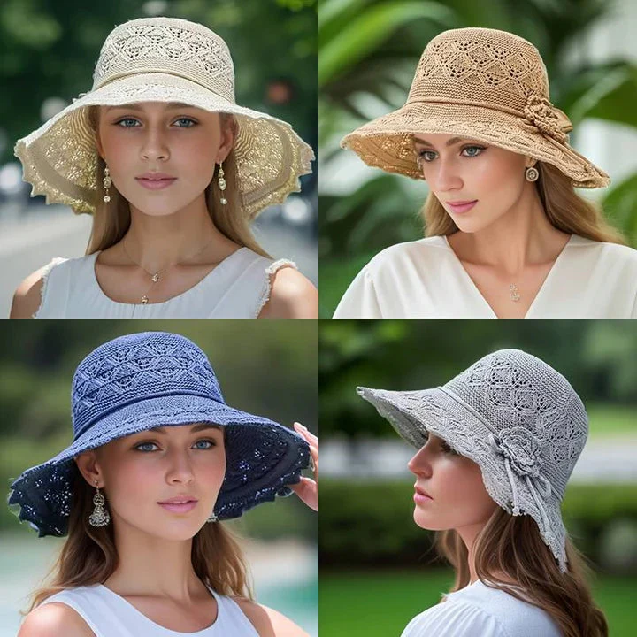 Berenice | Kapelusz damski z koronką elegancki lekki letni stylowy - Image 4