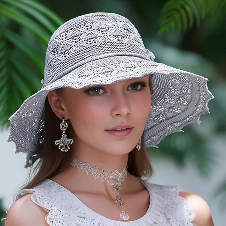 Berenice | Kapelusz damski z koronką elegancki lekki letni stylowy - Image 8