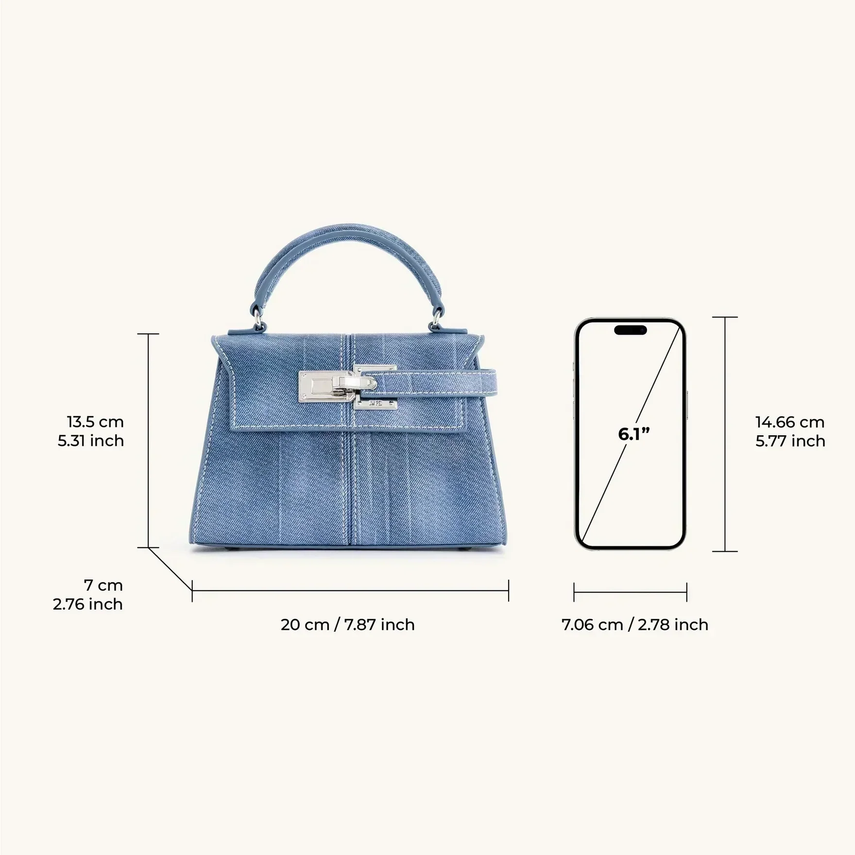 Carson | Torebka damska mini z rączką i zapięciem elegancka stylowa - Image 3