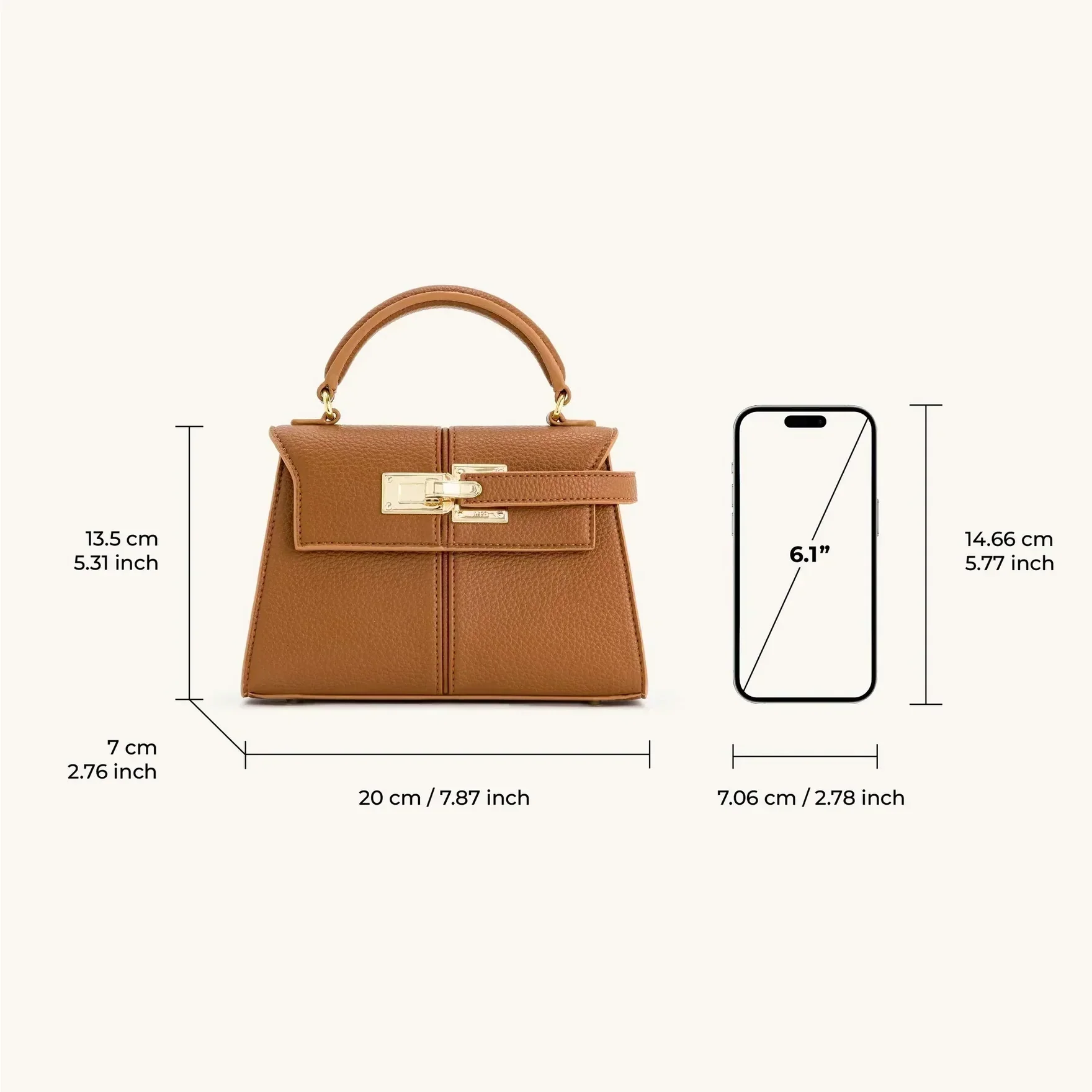 Carson | Torebka damska mini z rączką i zapięciem elegancka stylowa - Image 7