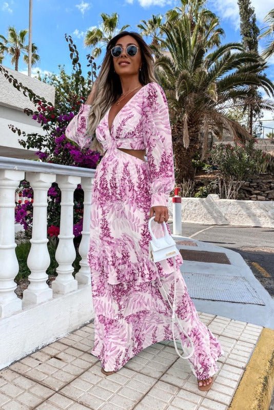Cathy | Damska sukienka maxi elegancka na lato długa zwiewna rozkloszowana - Image 7
