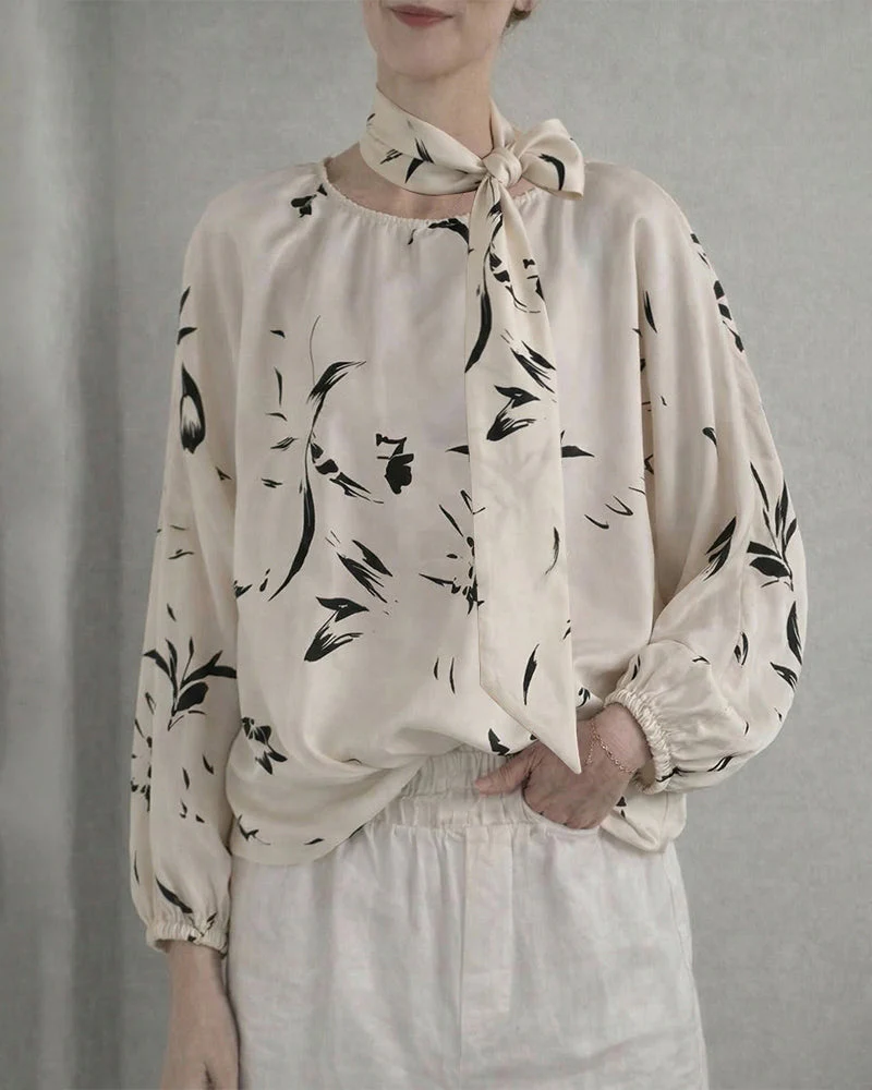 Ember | Elegancka bluzka damska w wiosenny print