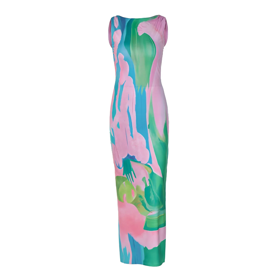 Erin | Sukienka damska Liezel długa bez rękawów stylowa elegancka letnia - Image 3