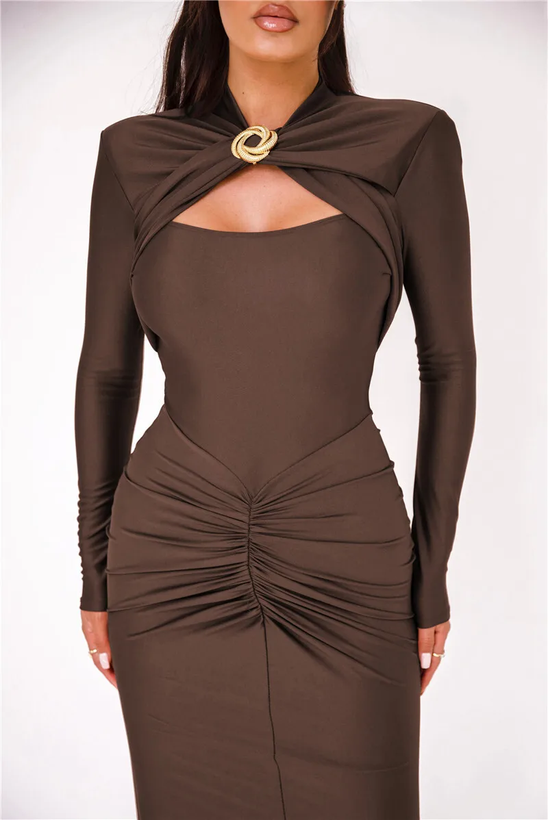 Glenna | Sukienka midi FRESH LABEL Aiaccia elegancka casualowa - Image 4