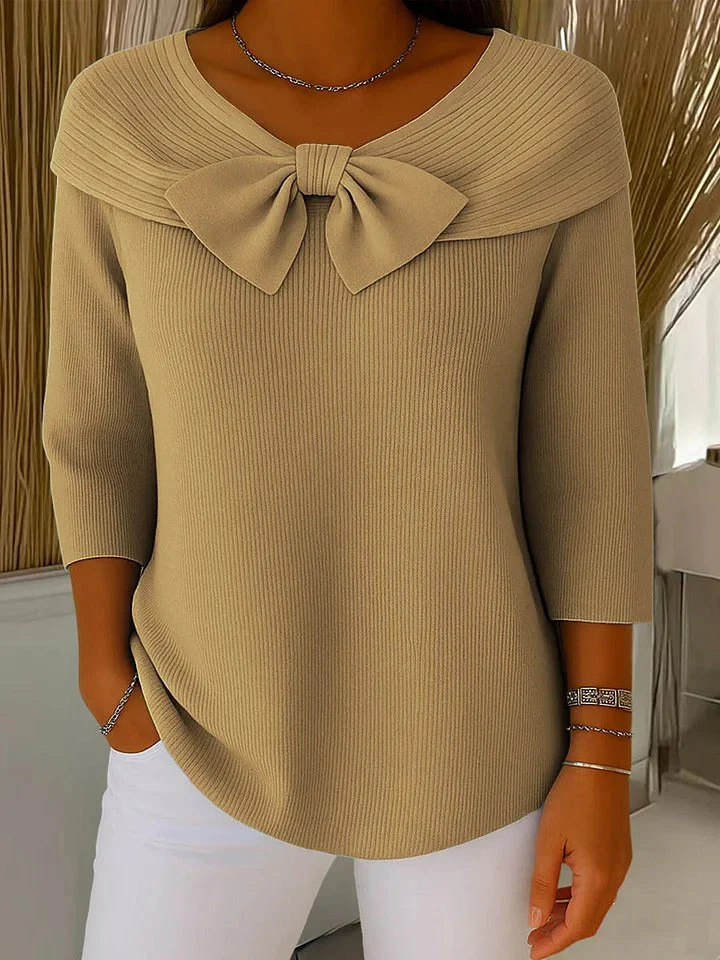 Ilona | Damski sweter z kokardą – elegancki i stylowy - Image 4