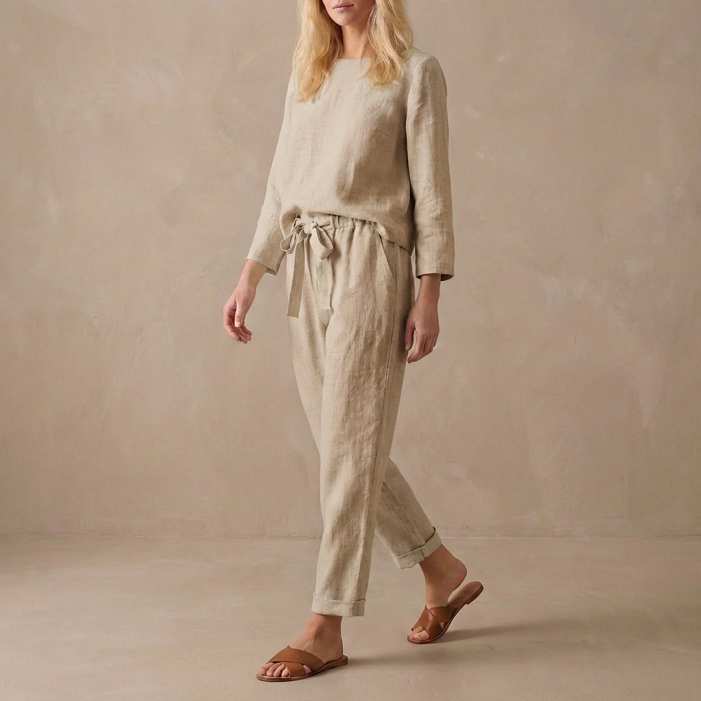 Jamie | Komplet damski loungewear z luźnym topem i spodniami