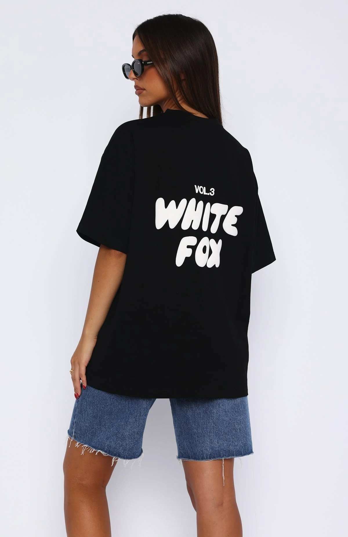 Jayne | Damski t-shirt oversize czarny wygodny nowoczesny casualowy - Image 4