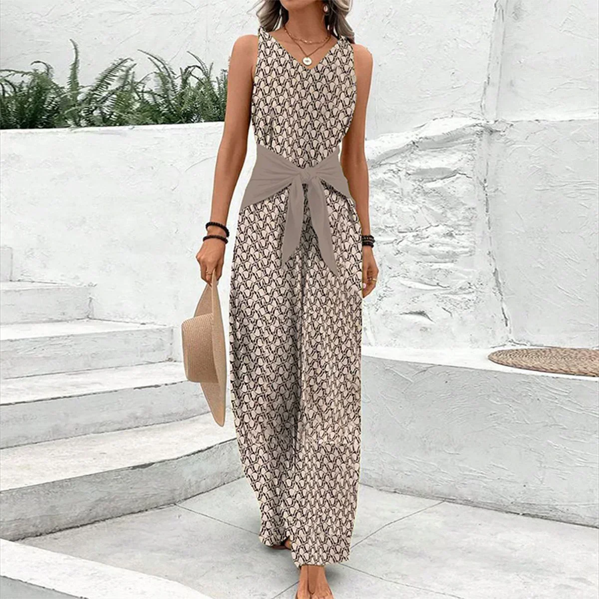 Klaudia | Elegancki kombinezon damski z bawełny premium, klasyczny