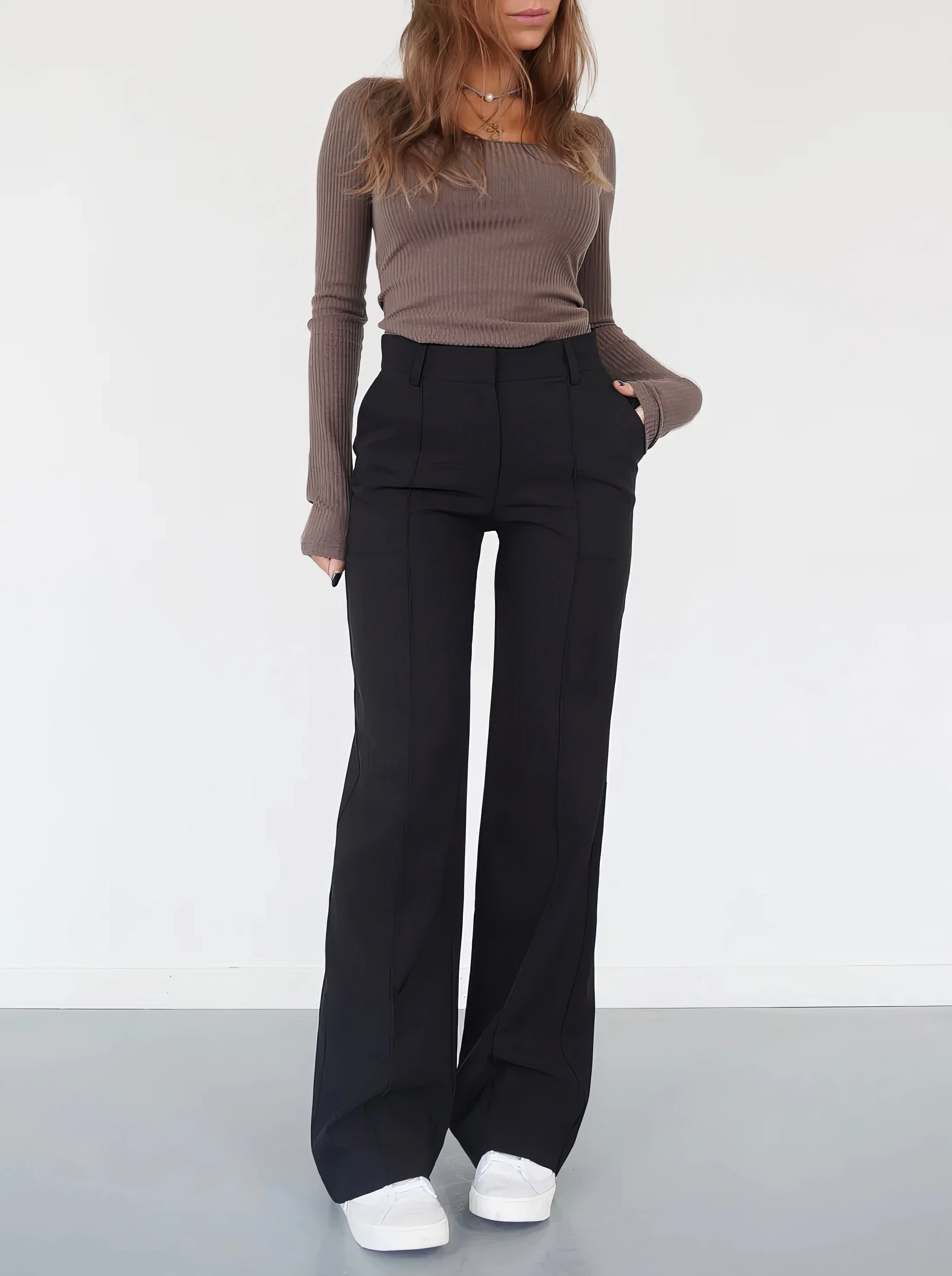 Lena | Eleganckie spodnie damskie z wysokim stanem - Image 13