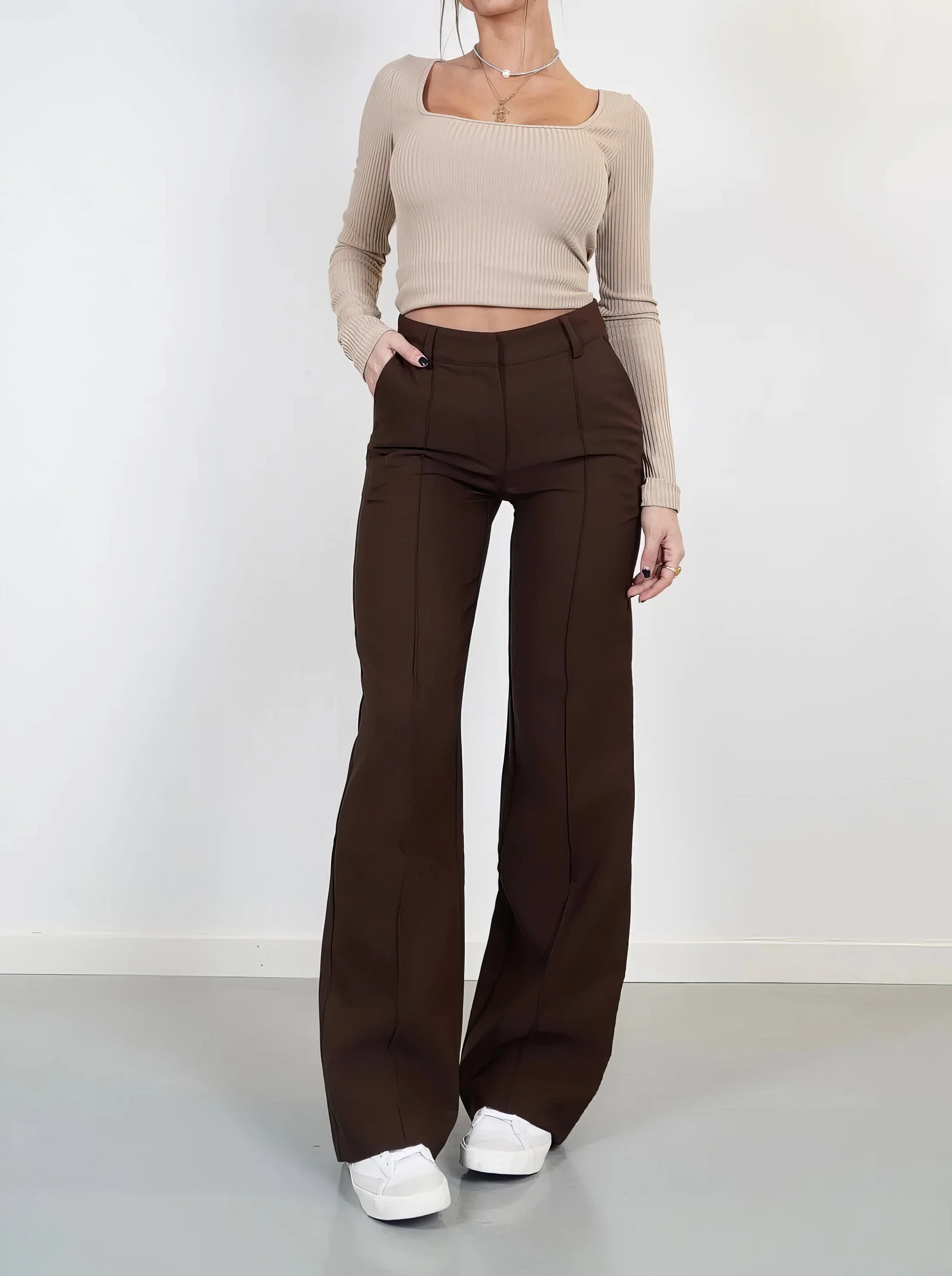 Lena | Eleganckie spodnie damskie z wysokim stanem - Image 16