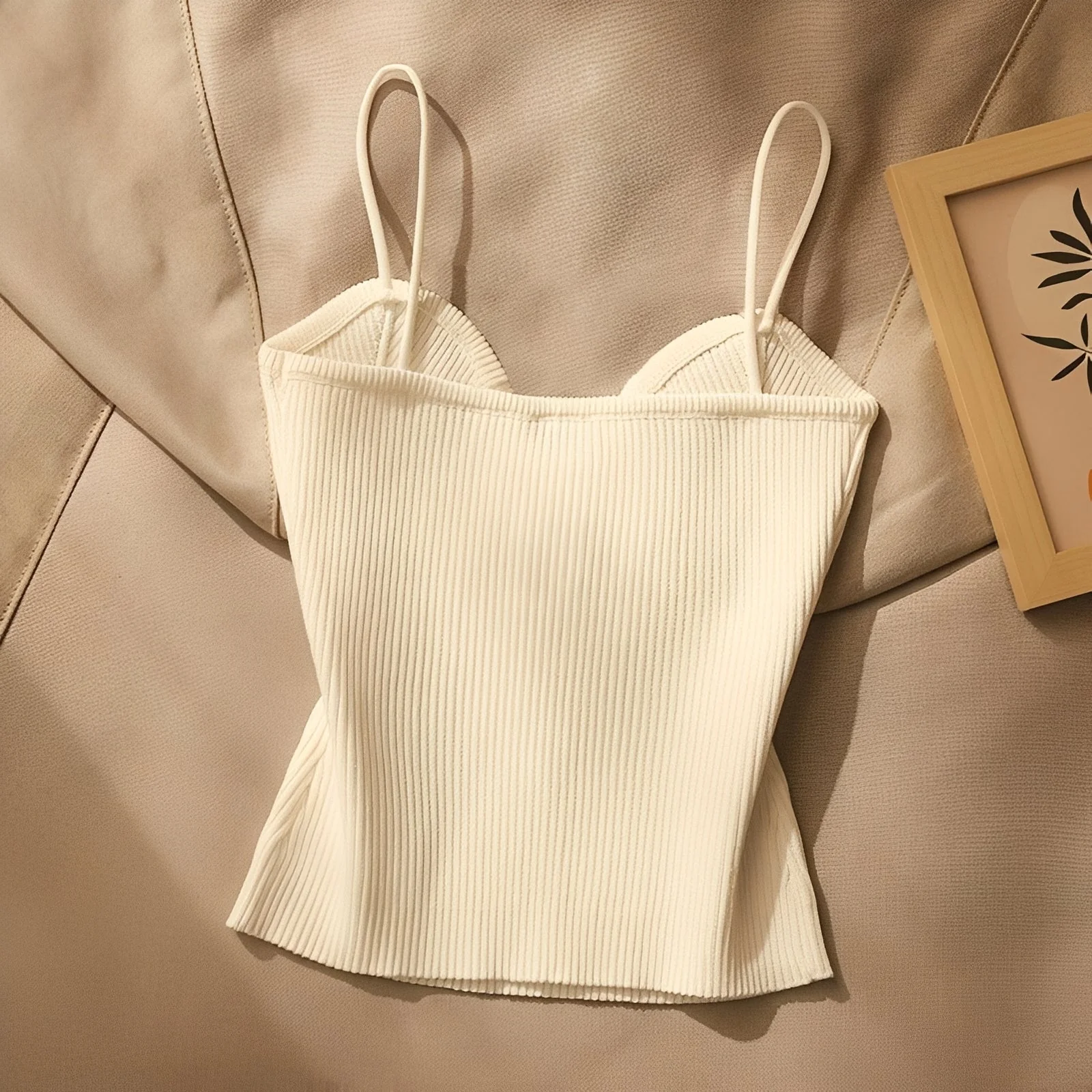 Lila | Elegancka damska bluzka typu gorset z tkaniny prążkowanej - Image 3
