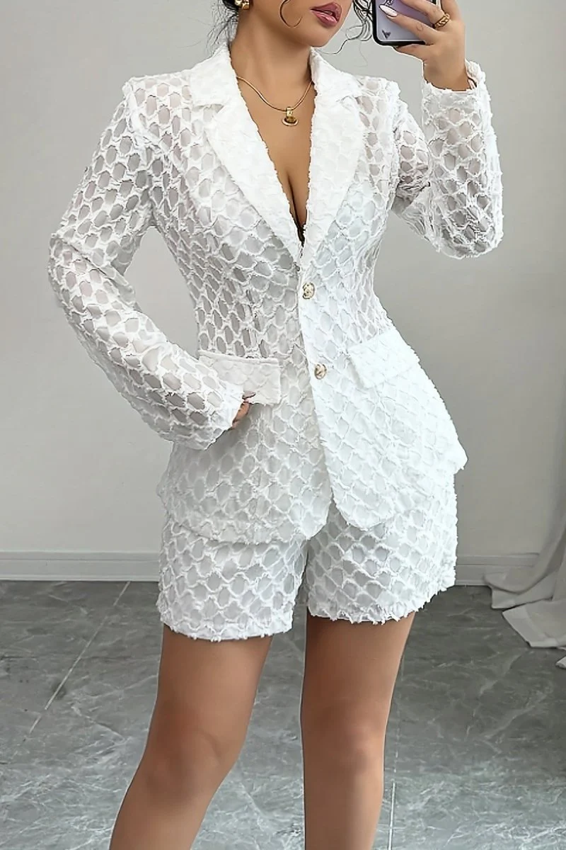 Lila | Damski komplet szorty casual elegancki lekki wygodny