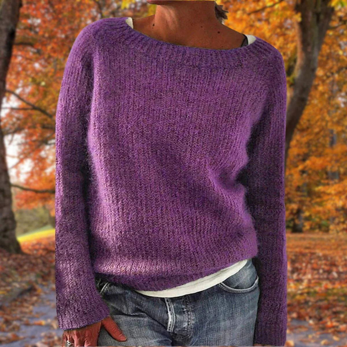 Lorayne - Sweter Damski Z Dekoltem Łódkowym - Image 7