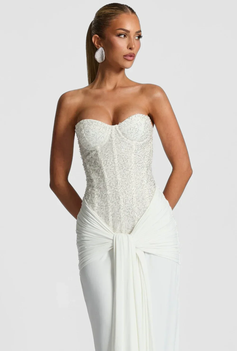 Penny | Sukienka maxi damska bez ramiączek w eleganckim, wieczorowym stylu