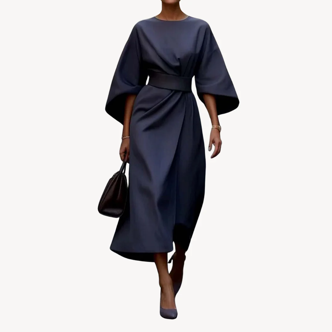 Viviana | Elegancka sukienka midi z szerokimi rękawami - Image 4