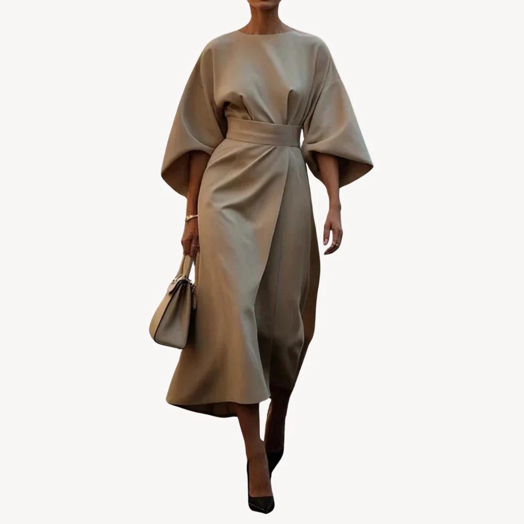 Viviana | Elegancka sukienka midi z szerokimi rękawami - Image 7