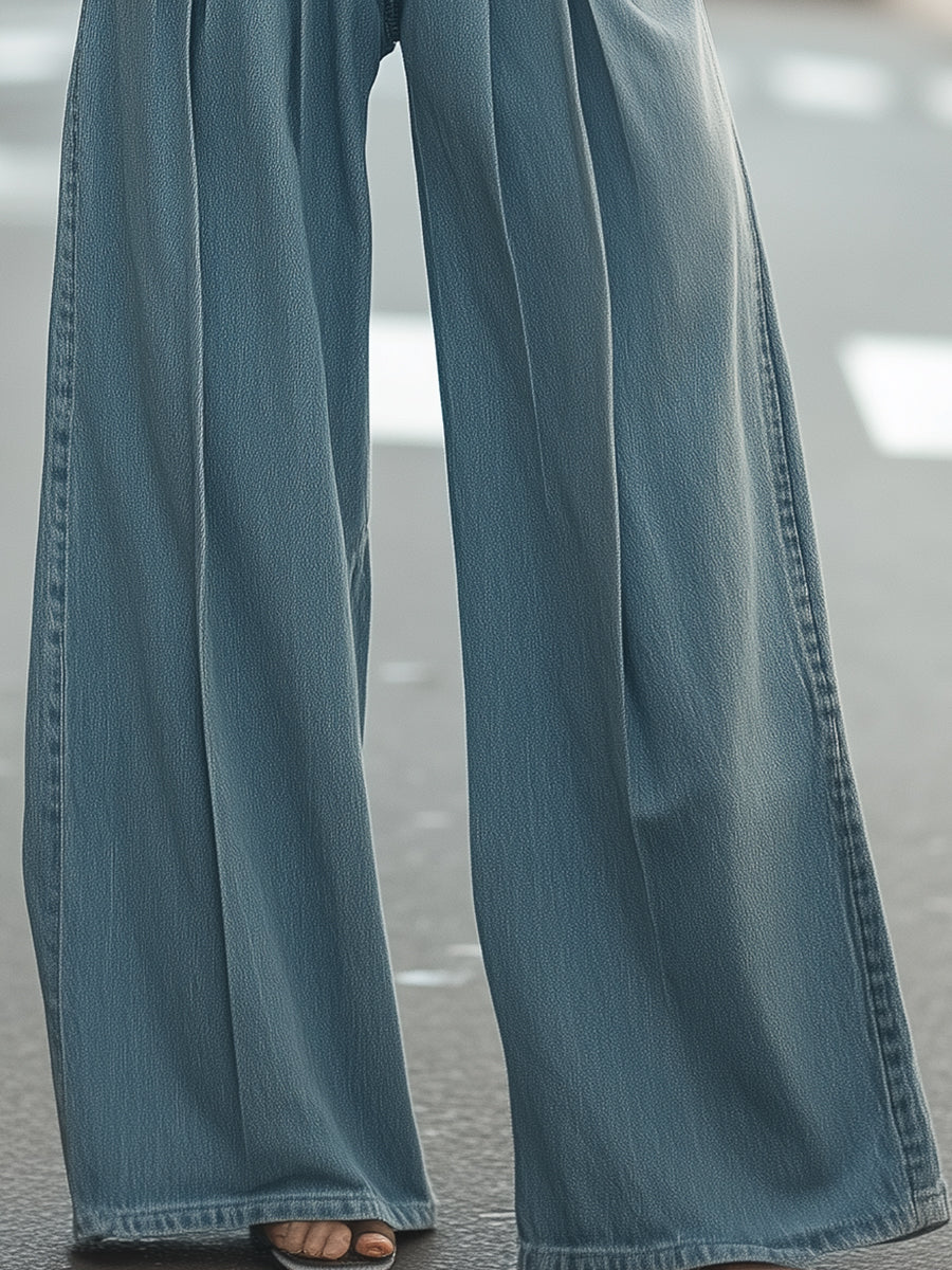 Zoey | Vintage szerokie spodnie jeansowe - Image 3